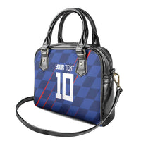 Custom Croatia National Football Shoulder Handbag The Checkered Blue Version - Wonder Print Shop