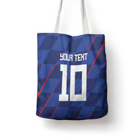 Custom Croatia National Football Tote Bag The Checkered Blue Version - Wonder Print Shop
