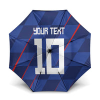 Custom Croatia National Football Umbrella The Checkered Blue Version - Wonder Print Shop