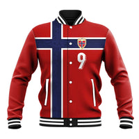Custom Norway Football Baseball Jacket Cross Nordic Knot Pattern National Flag Style