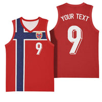 Custom Norway Football Basketball Jersey Cross Nordic Knot Pattern National Flag Style