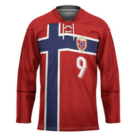 Custom Norway Football Hockey Jersey Cross Nordic Knot Pattern National Flag Style
