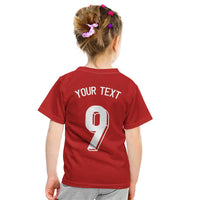 Custom Norway Football Kid T Shirt Cross Nordic Knot Pattern National Flag Style