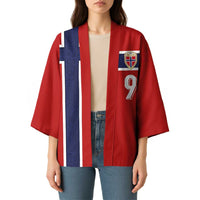 Custom Norway Football Kimono Cross Nordic Knot Pattern National Flag Style