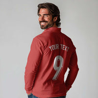 Custom Norway Football Long Sleeve Polo Shirt Cross Nordic Knot Pattern National Flag Style