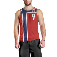 Custom Norway Football Men Tank Top Cross Nordic Knot Pattern National Flag Style
