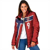 Custom Norway Football Padded Jacket Cross Nordic Knot Pattern National Flag Style