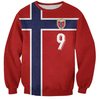 Custom Norway Football Sweatshirt Cross Nordic Knot Pattern National Flag Style