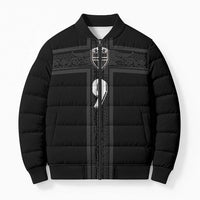 Custom Norway Football Bomber Puffer Jacket Cross Nordic Knot Pattern