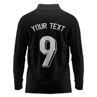 Custom Norway Football Long Sleeve Polo Shirt Cross Nordic Knot Pattern