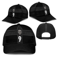 Custom Norway Football Mesh Trucker Cap Cross Nordic Knot Pattern