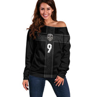 Custom Norway Football Off Shoulder Sweater Cross Nordic Knot Pattern