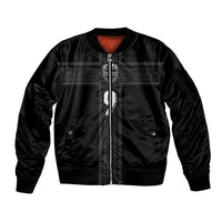 Custom Norway Football Sleeve Zip Bomber Jacket Cross Nordic Knot Pattern