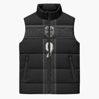 Custom Norway Football Sleeveless Puffer Jacket Cross Nordic Knot Pattern