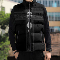 Custom Norway Football Sleeveless Puffer Jacket Cross Nordic Knot Pattern