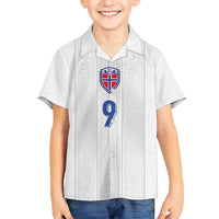 Custom Norway Football Hawaiian Shirt Nordic Knot Pattern