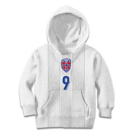 Custom Norway Football Kid Hoodie Nordic Knot Pattern