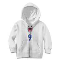 Custom Norway Football Kid Hoodie Nordic Knot Pattern
