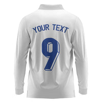 Custom Norway Football Long Sleeve Polo Shirt Nordic Knot Pattern