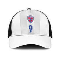 Custom Norway Football Mesh Trucker Cap Nordic Knot Pattern