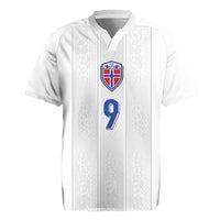 Custom Norway Football Rugby Jersey Nordic Knot Pattern