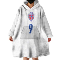 Custom Norway Football Wearable Blanket Hoodie Nordic Knot Pattern