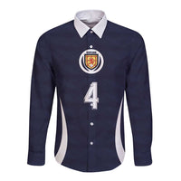 Custom Scotland Football Long Sleeve Button Shirt Glory 2026