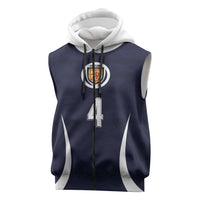Custom Scotland Football Sleeveless Zip Hoodie Glory 2026
