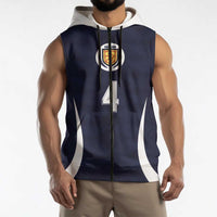 Custom Scotland Football Sleeveless Zip Hoodie Glory 2026