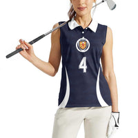 Custom Scotland Football Women Sleeveless Polo Shirt Glory 2026
