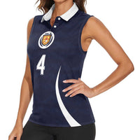 Custom Scotland Football Women Sleeveless Polo Shirt Glory 2026