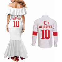 Turkey Football 2024 Go Champion Couples Matching Mermaid Dress and Long Sleeve Button Shirt