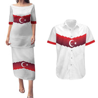Turkey Football 2024 Go Champion Couples Matching Puletasi and Hawaiian Shirt - Wonder Print Shop