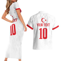 Turkey Football 2024 Go Champion Couples Matching Short Sleeve Bodycon Dress and Hawaiian Shirt - Wonder Print Shop