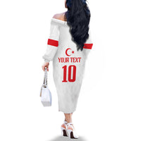 Turkey Football 2024 Go Champion Family Matching Off The Shoulder Long Sleeve Dress and Hawaiian Shirt - Wonder Print Shop