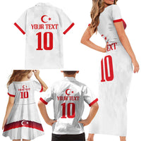 Turkey Football 2024 Go Champion Family Matching Short Sleeve Bodycon Dress and Hawaiian Shirt - Wonder Print Shop