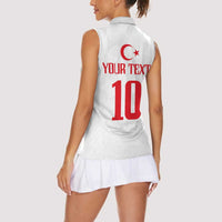 Turkey Football 2024 Go Champion Women Sleeveless Polo Shirt - Wonder Print Shop