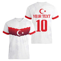 Turkey Football 2024 Go Champion Women V-Neck T-Shirt - Wonder Print Shop