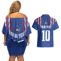 France Football 2024 Go Champion Couples Matching Off Shoulder Short Dress and Hawaiian Shirt - Wonder Print Shop