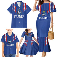 France Football 2024 Go Champion Family Matching Mermaid Dress and Hawaiian Shirt - Wonder Print Shop
