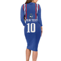 France Football 2024 Go Champion Long Sleeve Bodycon Dress - Wonder Print Shop