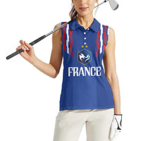 France Football 2024 Go Champion Women Sleeveless Polo Shirt - Wonder Print Shop