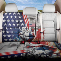 French-American Heritage Month Back Car Seat Cover National Flags Style with Rooster and Bald Eagle - Wonder Print Shop