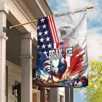 French-American Heritage Month Garden Flag National Flags Style with Rooster and Bald Eagle - Wonder Print Shop