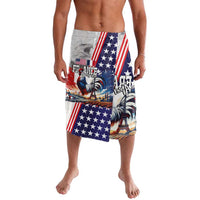 French-American Heritage Month Lavalava National Flags Style with Rooster and Bald Eagle - Wonder Print Shop