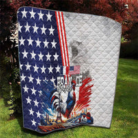 French-American Heritage Month Quilt National Flags Style with Rooster and Bald Eagle - Wonder Print Shop