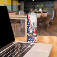 French-American Heritage Month Skinny Tumbler National Flags Style with Rooster and Bald Eagle - Wonder Print Shop