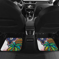 Caribbean American Together Car Mats USA Flag Eagle and Coloful Palm Tree - Wonder Print Shop