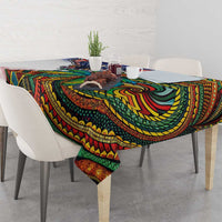 Caribbean American Together Tablecloth USA Flag Eagle and Coloful Palm Tree - Wonder Print Shop