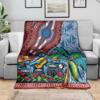 Afro-Caribbean Blanket African Dashiki Style with Caribbean Music with Blue Iguanas - Wonder Print Shop